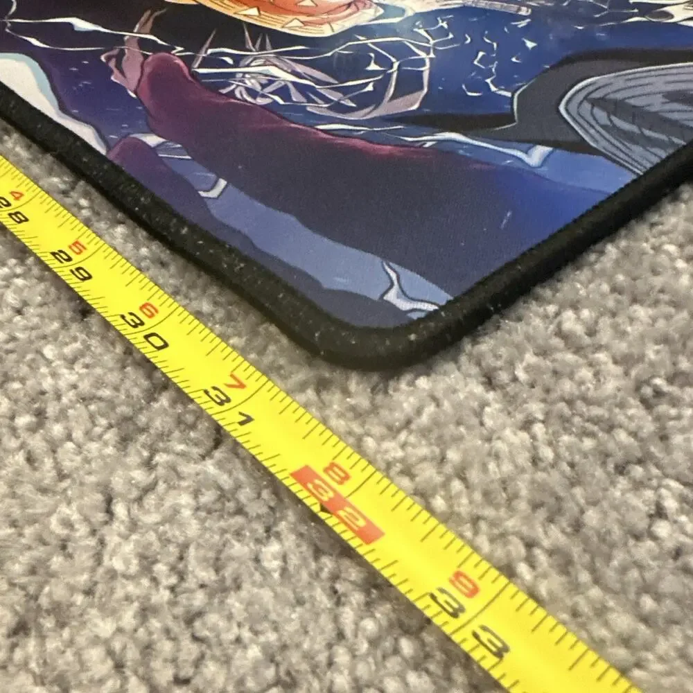 Demon Slayer 32x12in Gaming Mouse Pad Desk Mat, Stitched Edge, Black Rubber Back